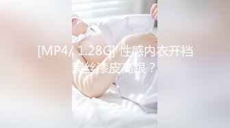 [MP4/ 1.28G] 性感内衣开裆黑丝漆皮高跟？