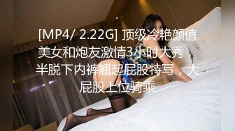 [MP4/ 2.22G] 顶级冷艳颜值美女和炮友激情3小时大秀，半脱下内裤翘起屁股特写，大屁股上位骑乘